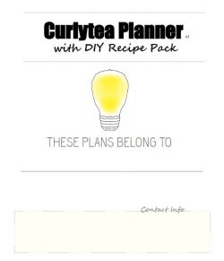 Curlytea Planner with DIY Recipe Pack 8.5×11