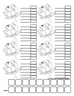 Lotus Coloring Page - Printable