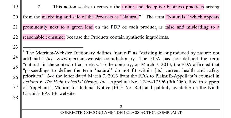 TRESemme Naturals Lawsuit-claim01 - curlytea.com